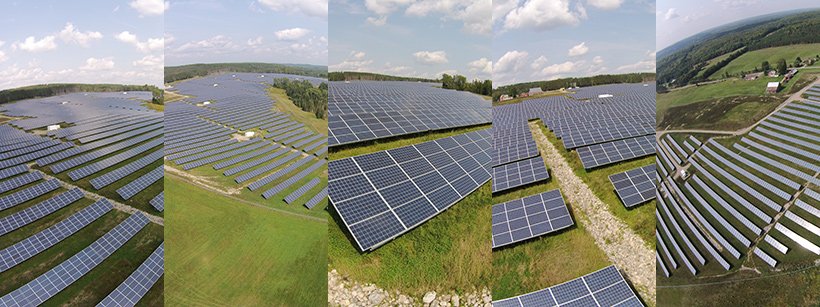 a picture of the solar panel field