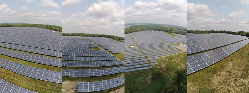 a picture of the solar panel field