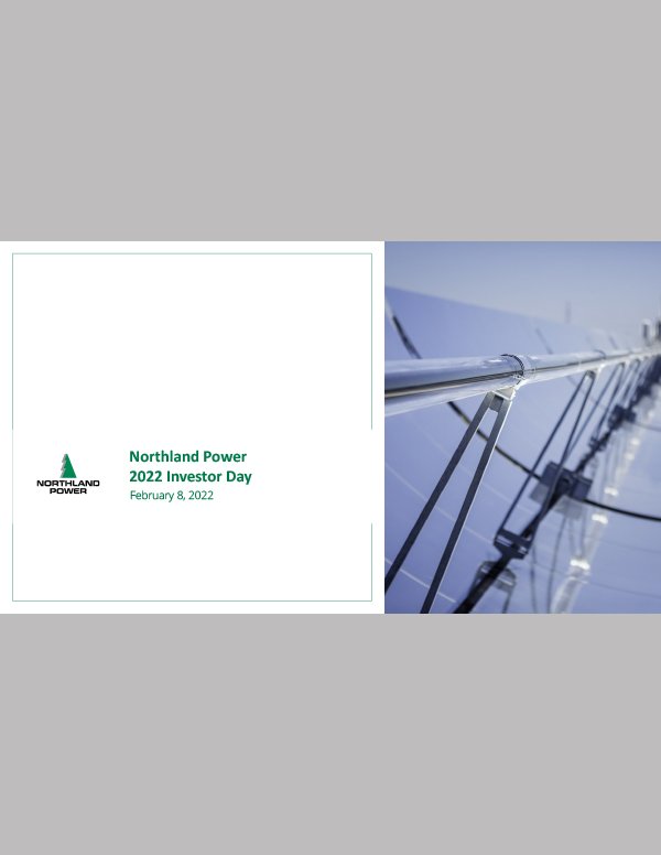 Northland Power Investor Relations Cover